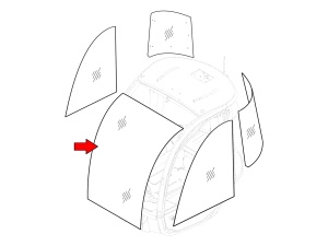 Стекло лобовое JOHN DEERE L202784 L207859 поликарбонат 12мм