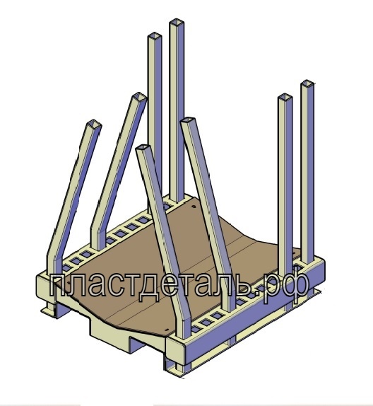 Поддон для перевозки рулонов металла (штрипса) погрузчиком или рохлей