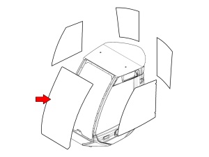 Стекло лобовое KOMATSU 5266610 поликарбонат 12мм