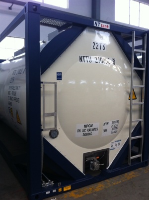 Танк-контейнер объём 18м3 тип Т11, для перевозки акриловой кислоты ингибированной