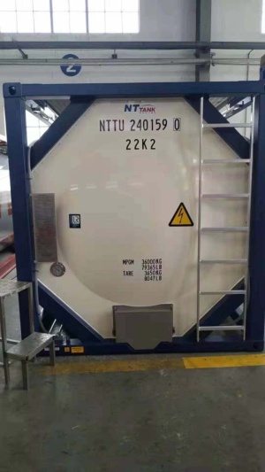 Танк-контейнер объём 24м3 тип Т11, для перевозки красящих пигментов