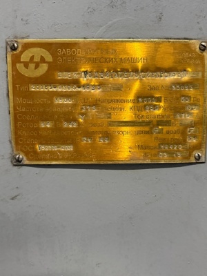 Электродвигатель 2СДС3-630S-16 У3 Рн=1600кВт Uн=6кВ 375 об/мин