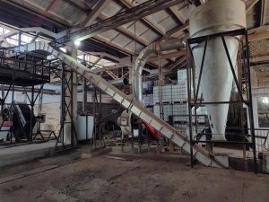 Линия измельчения и сушки сырья для производства биотоплива