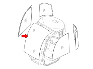 Стекло лобовое JOHN DEERE F685219 F701817 поликарбонат 12мм