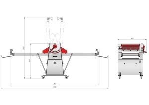 Машина раскатки теста Восход «Ролл-авто» В223