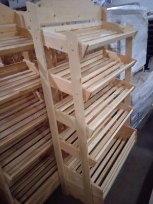 Стеллаж деревянный для хлеба, 5 полок, ш. 1,03м