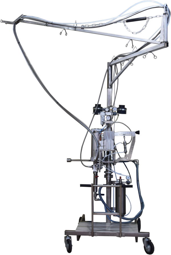 Установка для нанесения смолы с рубленным стеклоровингом