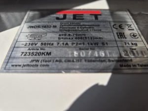 Барабанный шлифовальный станок JET JWDS-1632-M