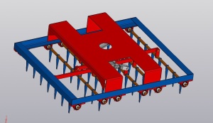 Игольчатый захват для растарки пяти мешков на промышленный робот