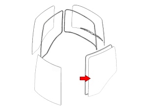 Стекло дверное левое для FENDT VARIO 500625D1