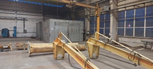 Кран консольный на колонне с ручным поворотом на 360rp., г/п=1тн, высота колонны = 4м, вылет стрелы=6м