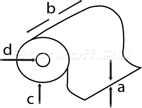 a - 23 мкм b - 100 мм c - 120 мм d - 38 мм