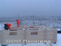Строительство брусового дома зимой