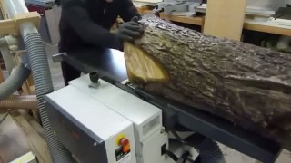 resawing logs on a hammer bandsaw