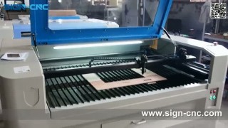 SIGN-1390 лазерный станок обработается фанеры