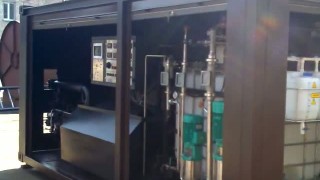 битумно-эмульсионная контейнерная установка перед отгрузкой клиенту проходит последние испытания и проверки