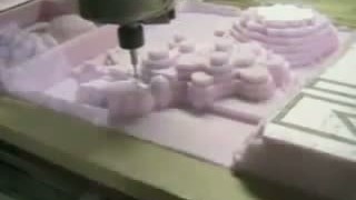 CNC  3D резьба по пенопласту - CNC 3D foam carving
