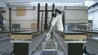Handling of LCD glass panels in the clean room with a KUKA robot - Роботы