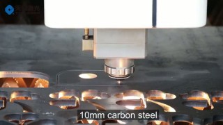 Резка углеродистой стали 10 мм на оптоволоконном лазере